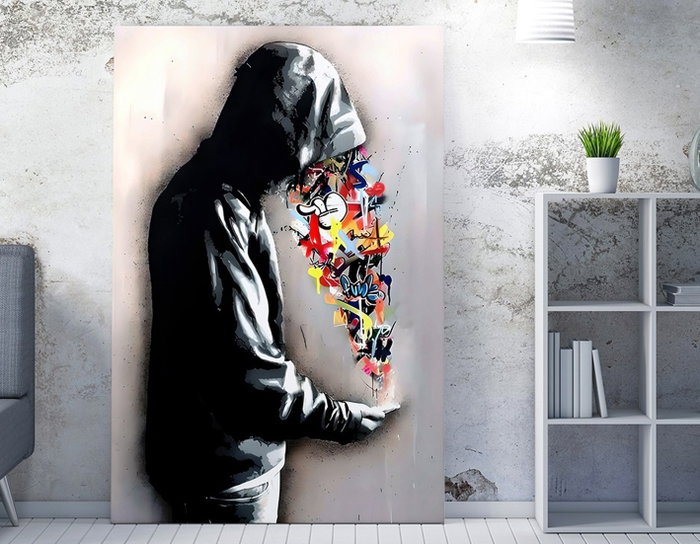 Wallity Cuadro Decorativo en Lienzo Multicolor 50 x 70 cm